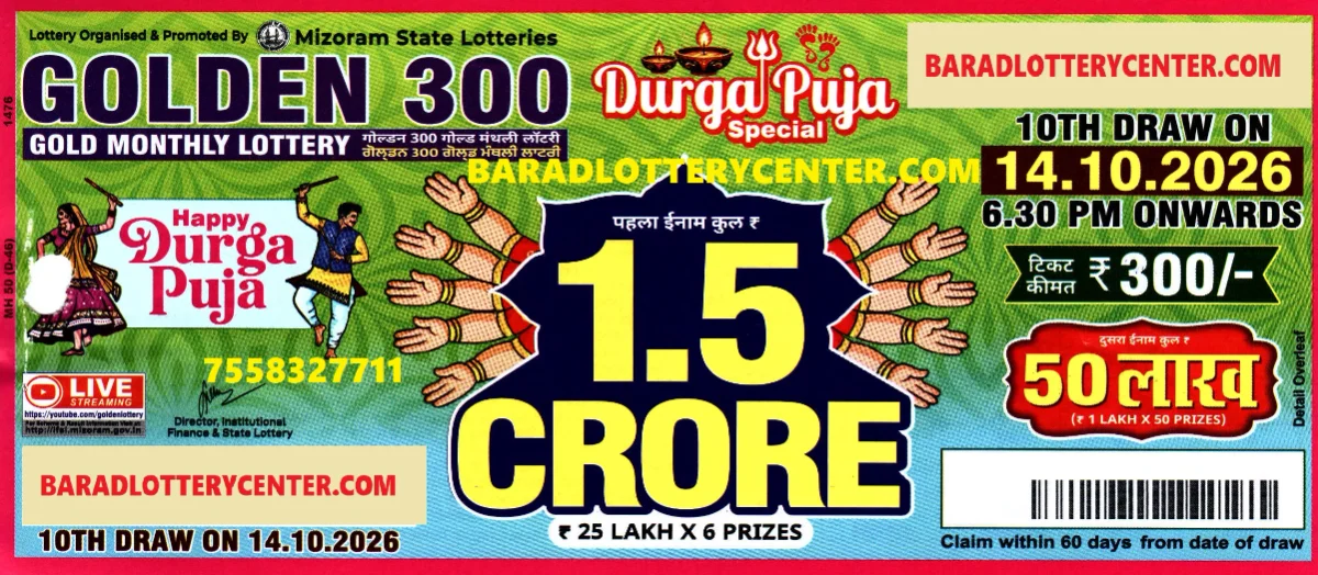Golden 300 Gold Monthly Lottery