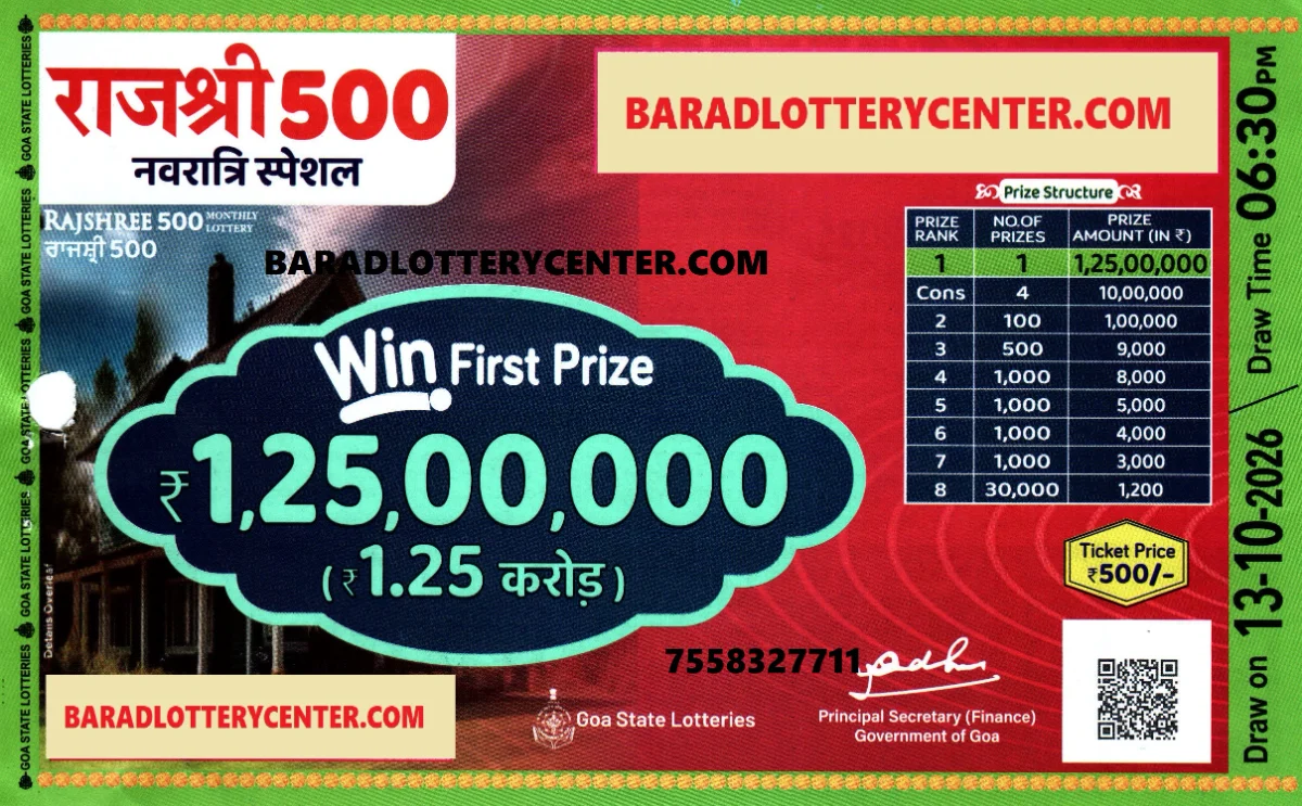 Rajshree 500 Monthly Lottery