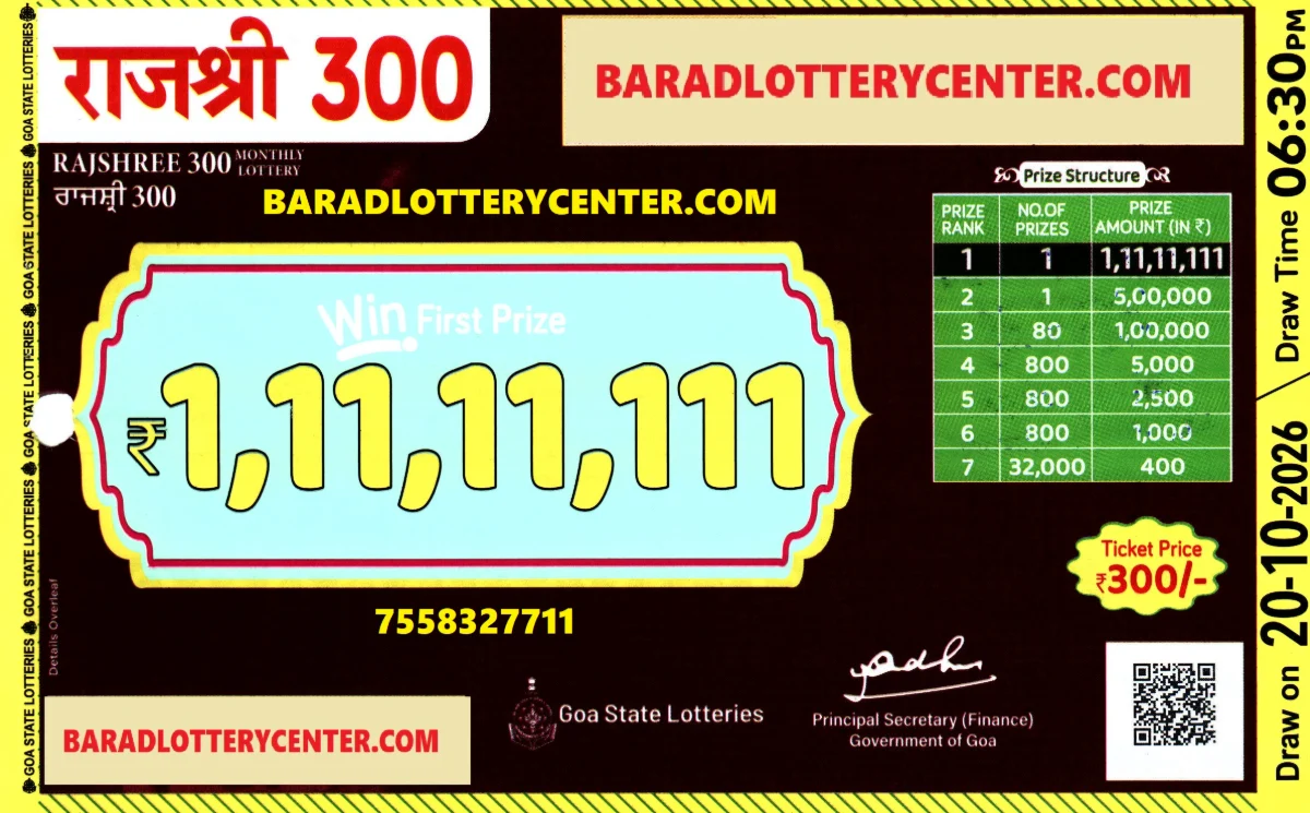 Rajshree 300 Monthly Lottery