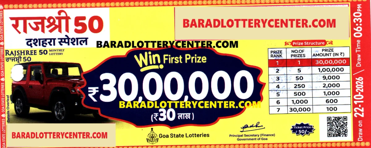 Rajshree 50 Monthly  Lottery