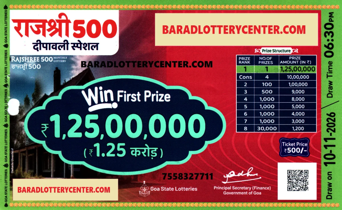 Rajshree 500 Monthly Lottery
